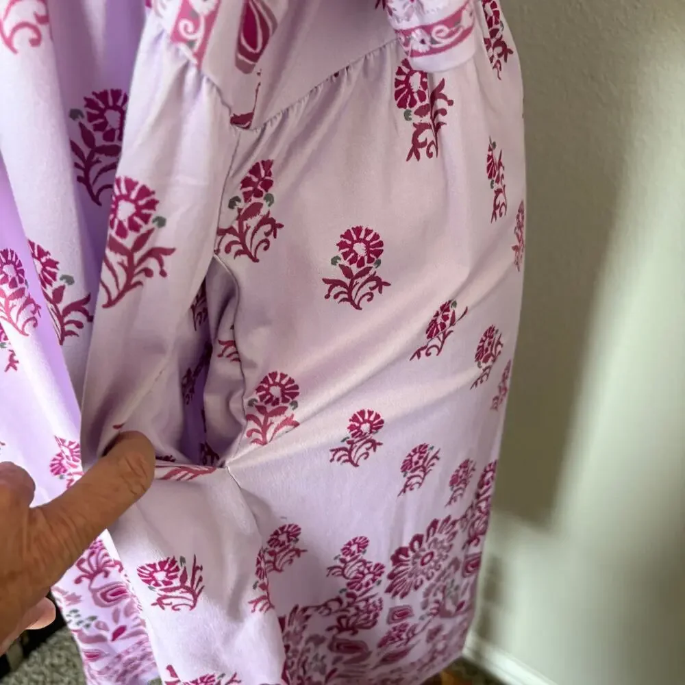 Cripom Boho Floral Border Print Dress – Size Large 
Kalftan Muumuu - Picture 4 of 7
